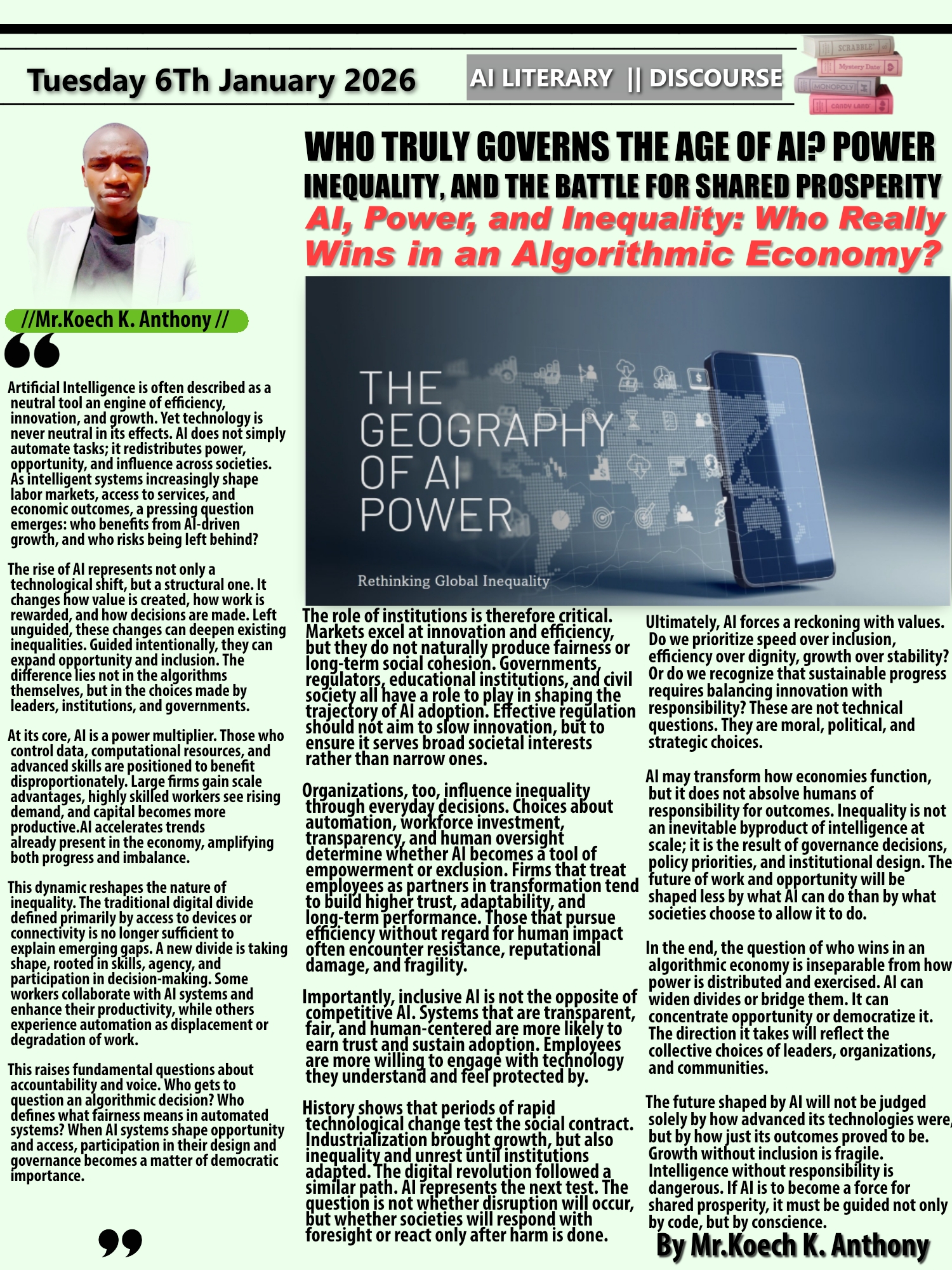 AI, Power, and Inequality: Who Really Wins?