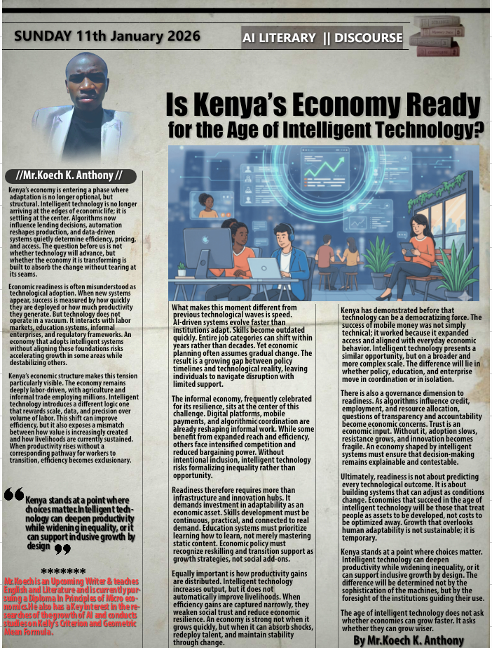 Is Kenya's Economy Ready For The Age Of Intelligent Technology?