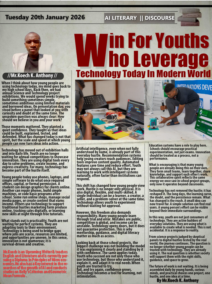 Win For Youths Who Leverage Technology Today In The  Modern World