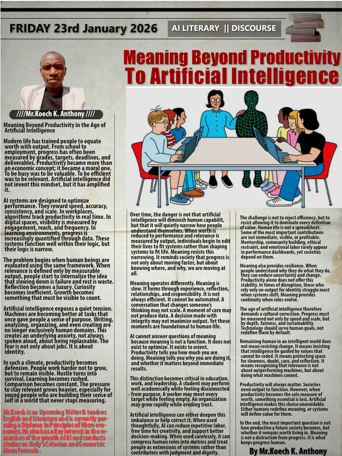 Meaning Beyond Productivity To Artificial Intelligence