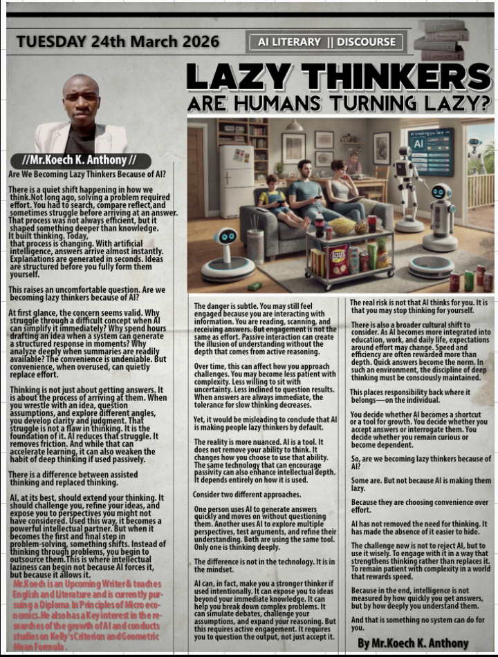 Is AI Age Turning Humans Lazy Thinkers?